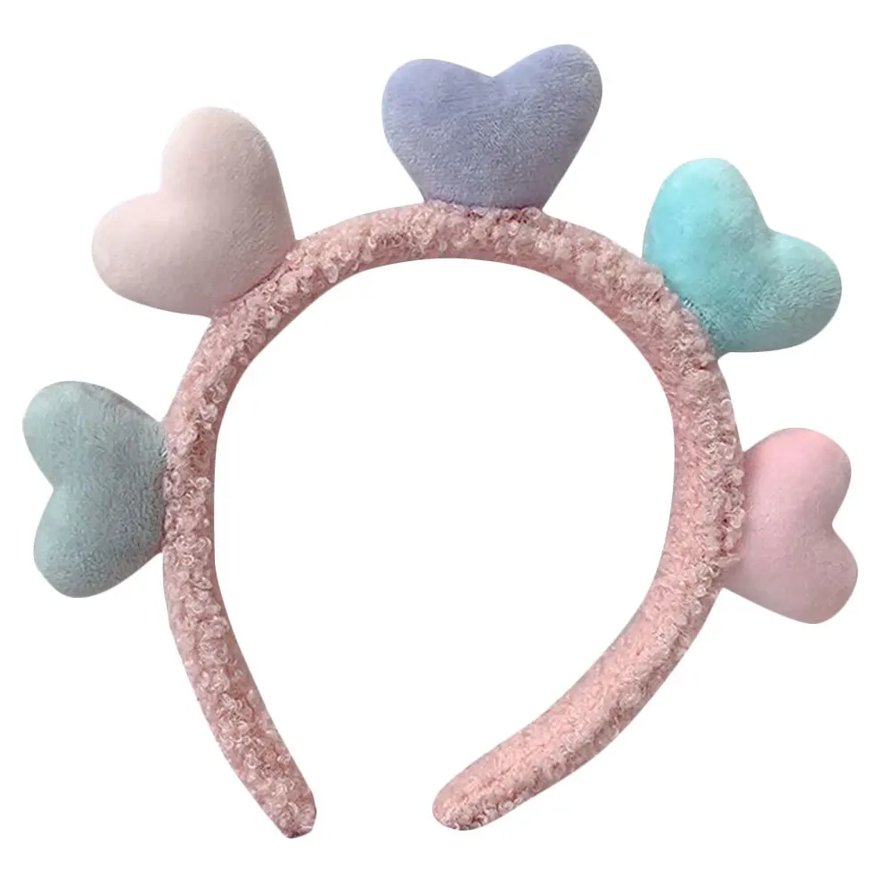 

Heart Headband Valentine’s Hair Accessories Make up Valentine's Day Hairbands Fabric for Designed