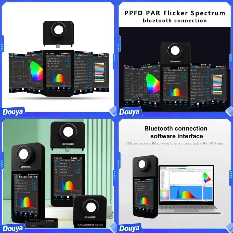 Cheap Price HPCS-330P Spectrometer PPFD PAR Meter Light Spectrum Meter for Grow Lights