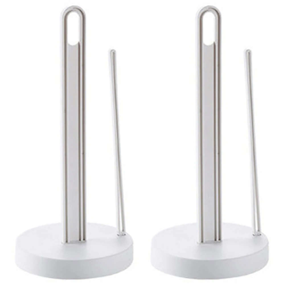 ABXF-2X Toilet Kitchen Paper Towel Roller Tissue Holder Plastic Rack Desktop Floor Vertical Napkins Stand Bathroom Storage-1