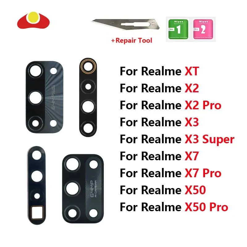 Rear Back Camera Glass Lens For OPPO Realme XT X2 Pro X3 super zoon X50 X7 Pro Max 5G with Tool Sticker Replacement