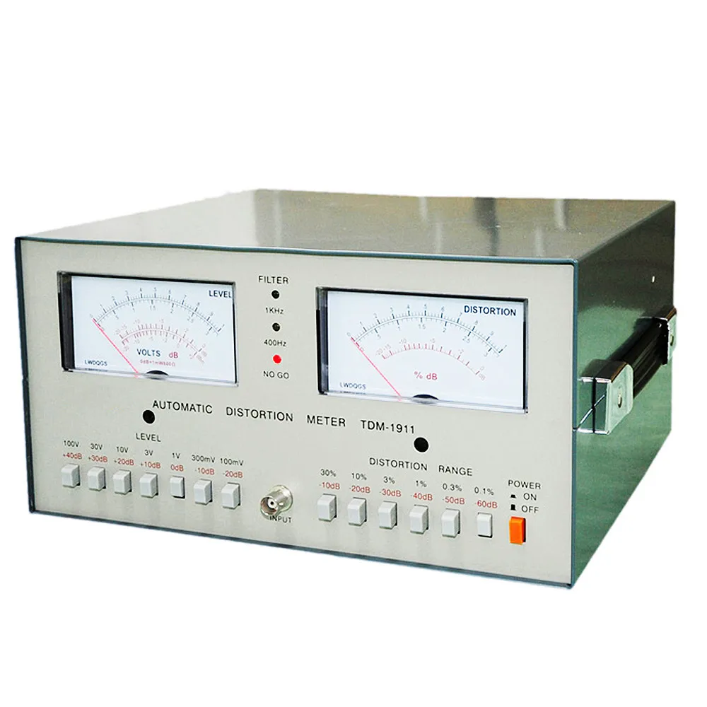 TDM1911 0.01%~30% Automatic Audio Distortion Meter 100mV~100V Electrical Level Tester Detection Signal Waveform Purity Tester