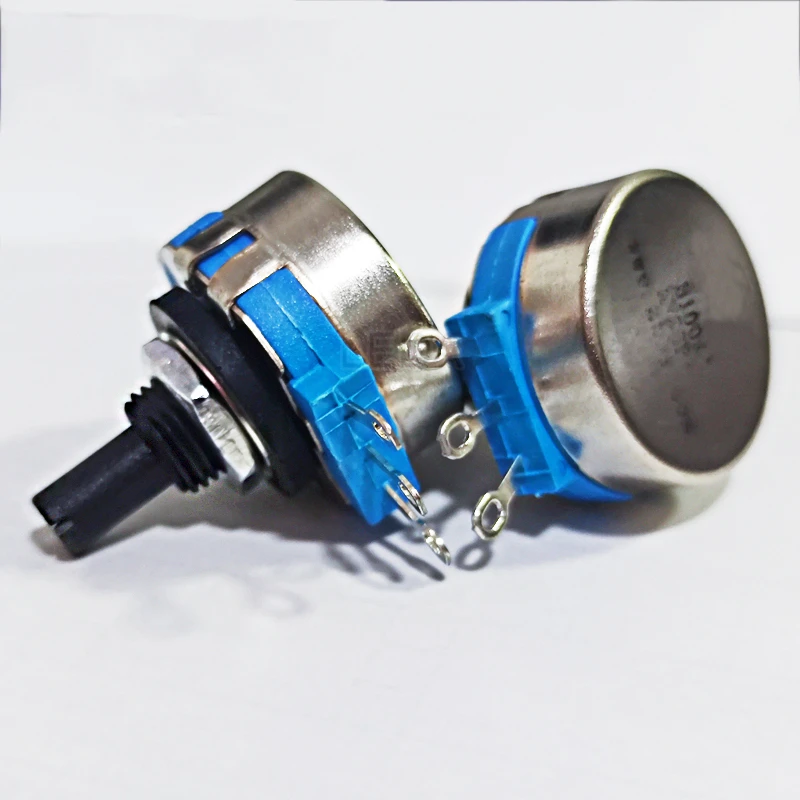 Imagem -04 - Potenciômetro 1k B102 2k2 4k7 10k103 22k 47k 470k Máquina de Solda Elétrica Isolado Eixo Azul Peças Rv28p1 2w