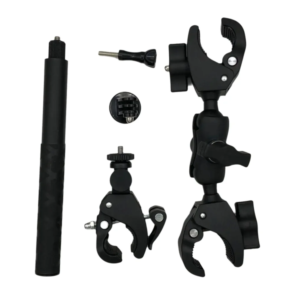 Uchwyt mocujący do kierownicy motocykla/roweru, klips, do Insta360 X5/4/3, GoPro 12 11, DJI Action 3/4/5pro, przedłużany kijek do selfie 1.2m — zdjęcie produktu 7
