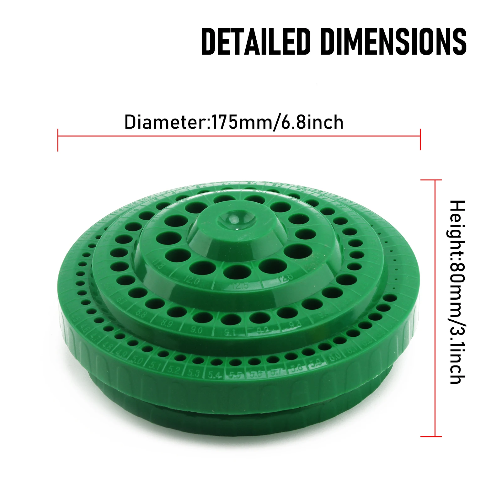 Plastic Storage Box 100 Holes Rotating Bur Organizer Jewelry Burs Mini Brushes Drills Diamond Points Storage Rotary Bench Tool O