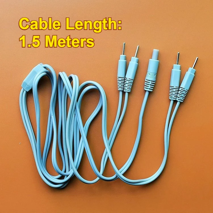 4 Way 2mm Pin Electrode Cable 4.0 Safety Plug Physiotherapy Lead Wire TENS EMS Replacement Durable Soft High Quality Health Care