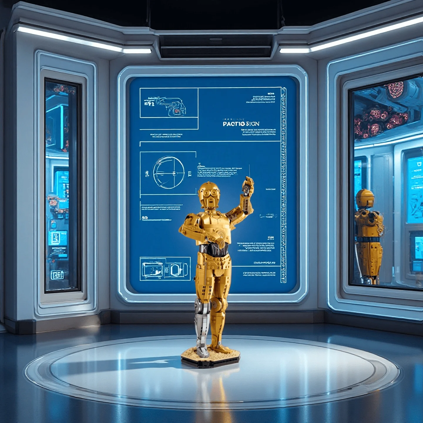 

Набор для сборки робота C-3PO (1140 деталей), развивающая игрушка-конструктор, подарок, хит продаж