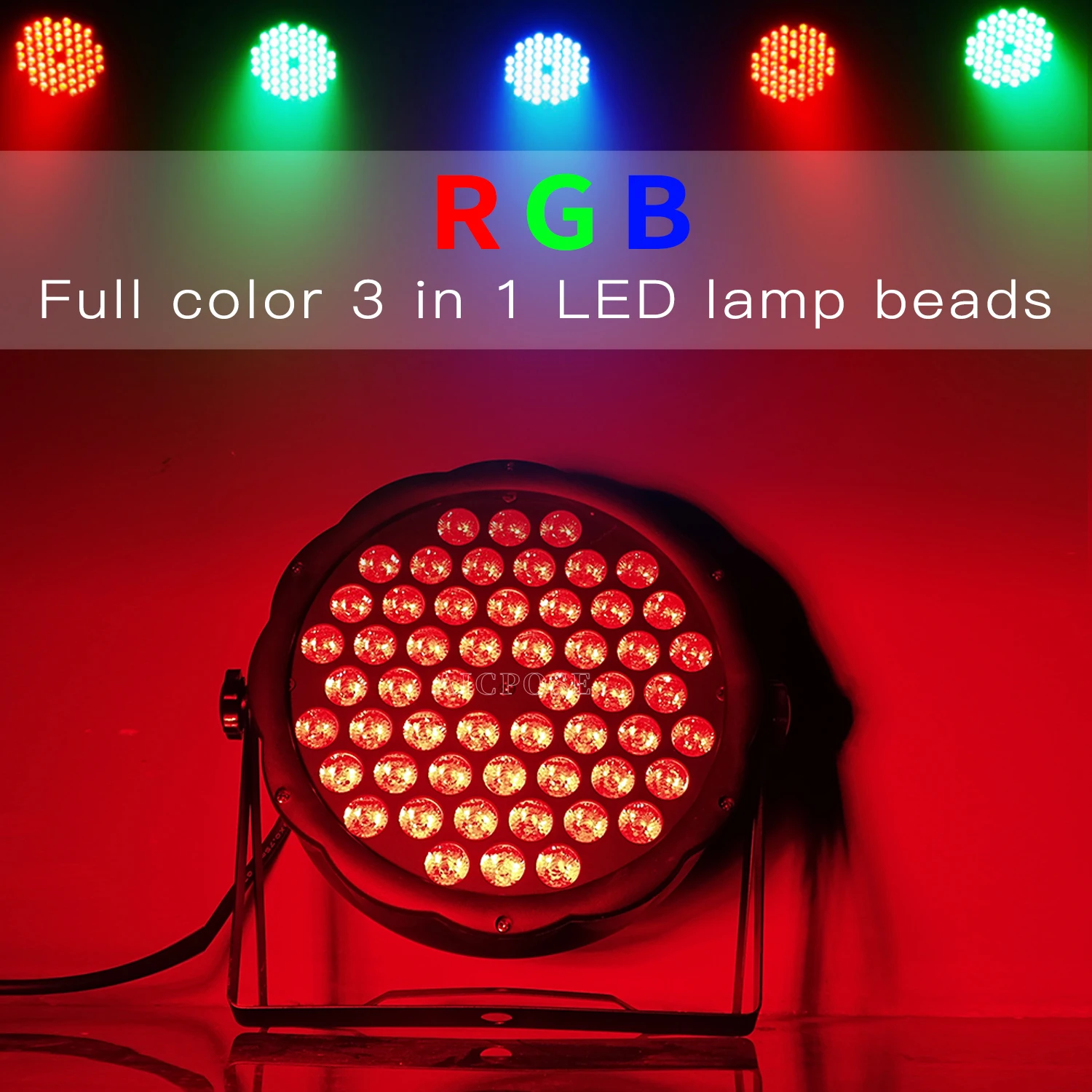 2Pcs/Lots 54x3W RGB 3 in 1 LED Par Light RGBW Flat Spotlight Warm White Ultraviolet Violet Light DJ Disco Party Stage Lighting