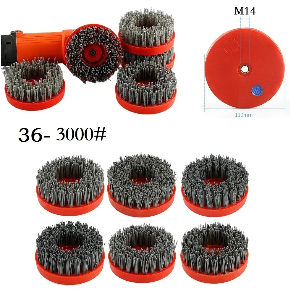 1PC 4Inch Circular Antique Abrasive Brush Stone Granite Polishing Cleaning Drill Rotary Tools Metal Rust Removal Brush