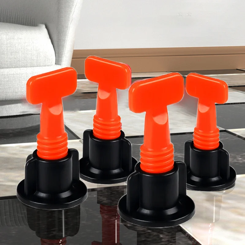 50pcs Premium Plastic Tile Leveling System Kit - Reusable Wall and Floor Clips with Adjustable Spacers for Perfect Alignment