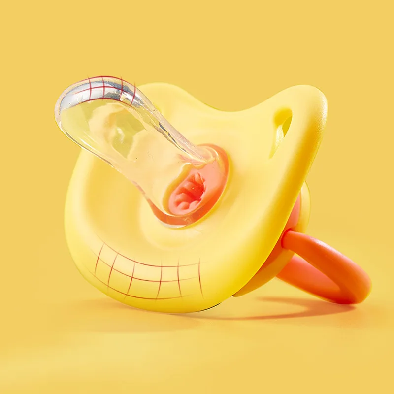 1PC Cartoon Pattern Food-grade Silicone Pacifier BPA-free Silicone Dishwasher Safety Pacifier with Dust Cover image 4