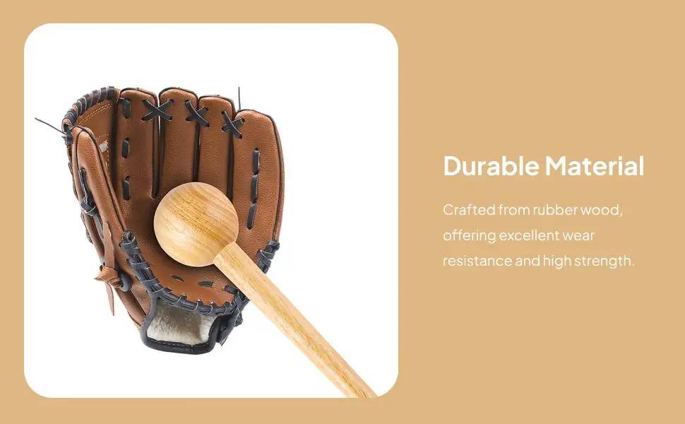 Portable Baseball Glove Hammer Rubber Wood Mallet Softball Mitt Shaping Tool Equipment for Glove Maintenance