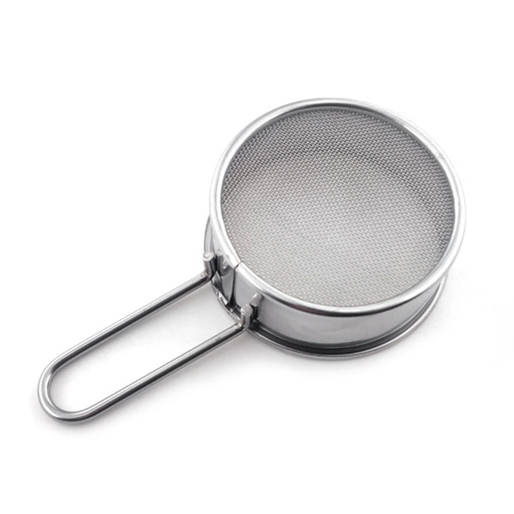 1Pc Stainless Steel Flour Sieve Hand-Held Mesh Screen Filter Baking Sifter With Handle Flour Strainer For Kitchen Accessories