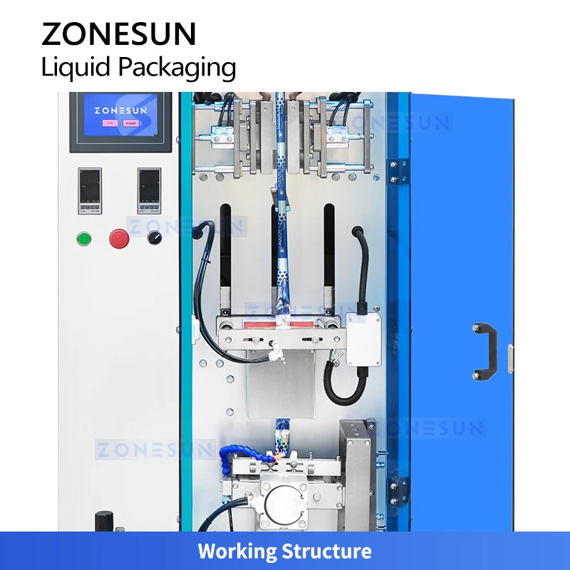 ZONESUN ZS-FS240P Máquina automática de llenado y sellado de bolsitas de bebidas energéticas líquidas Máquina envasadora de bebidas a base de hierbas
