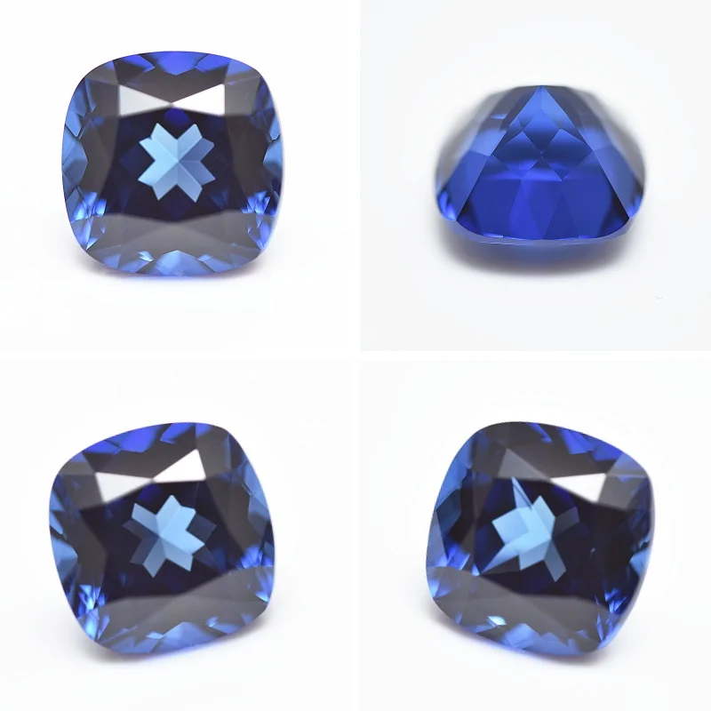 Asscher-Schliff Königsblauer Hochwertiger Labor-Saphir, Zertifizierter Loser Edelstein, DIY Einlegestein für Ring-Schmuckherstellung – Detail 17