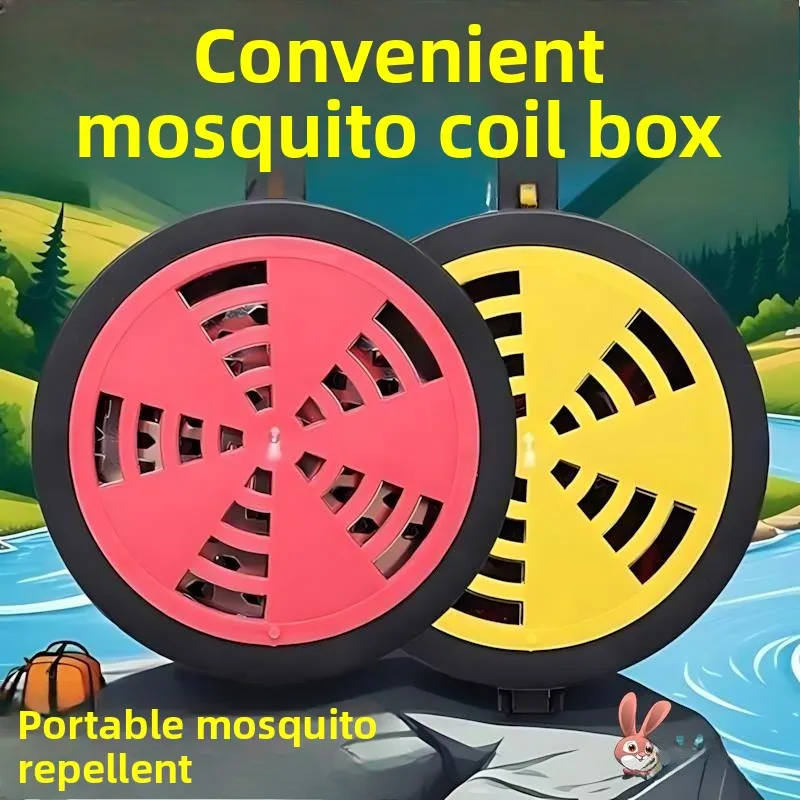 

Портативный держатель для спирали от комаров с креплением на пояс, термостойкий, для улицы и дома, ароматический, с крышкой