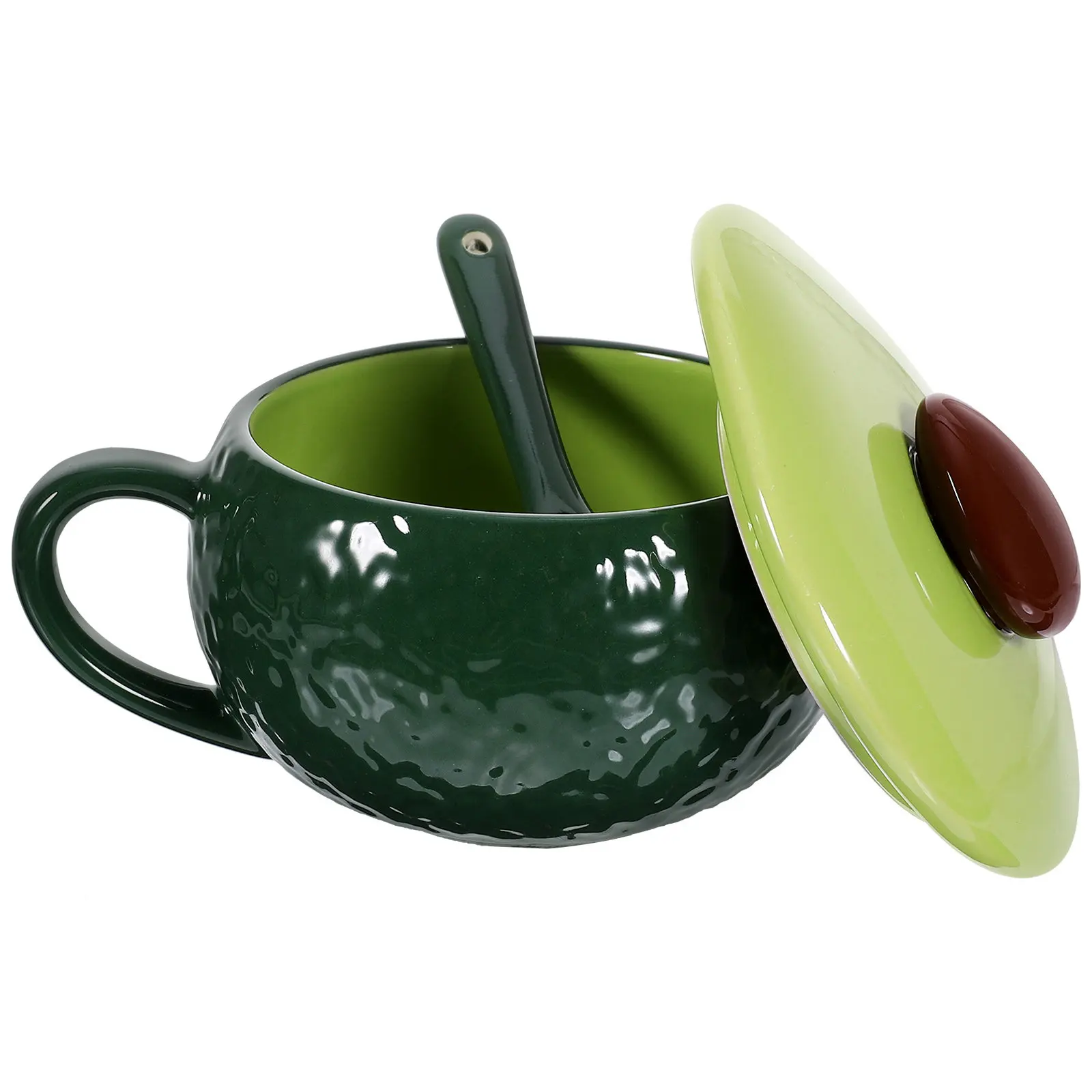 

Набор из 1 керамической кружки с авокадо, термостойкая кофейная чашка с мультяшным дизайном, посуда для завтрака и напитков для дома, офиса, кафе