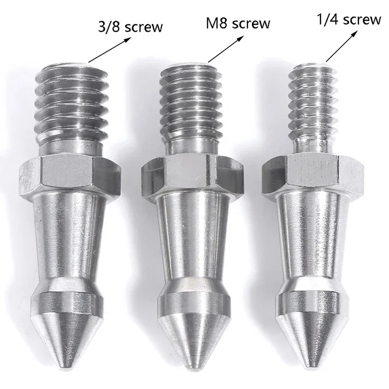 Suitable for DSLR Mirrorless Camera Stainless Steel Tripod Spike  3/8 M8 Screw Monopod Feet Repair Replacement Parts