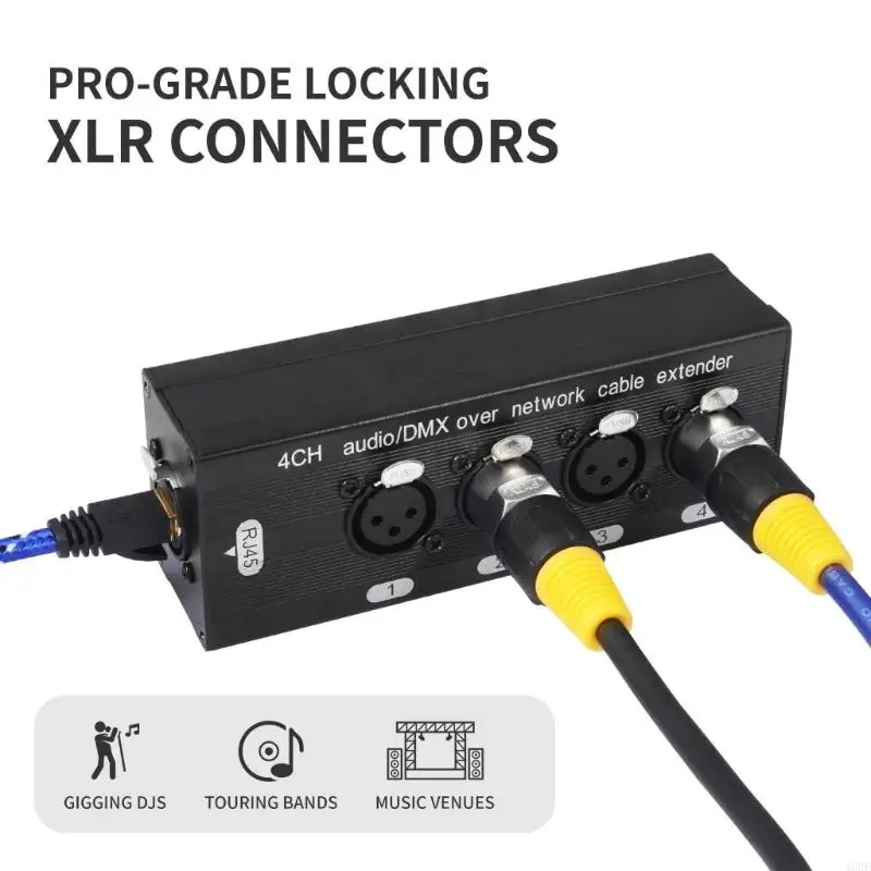 462E Aluminum & PCB 3Pin XLR Adapters with 4 Port for Professional Sound Systems