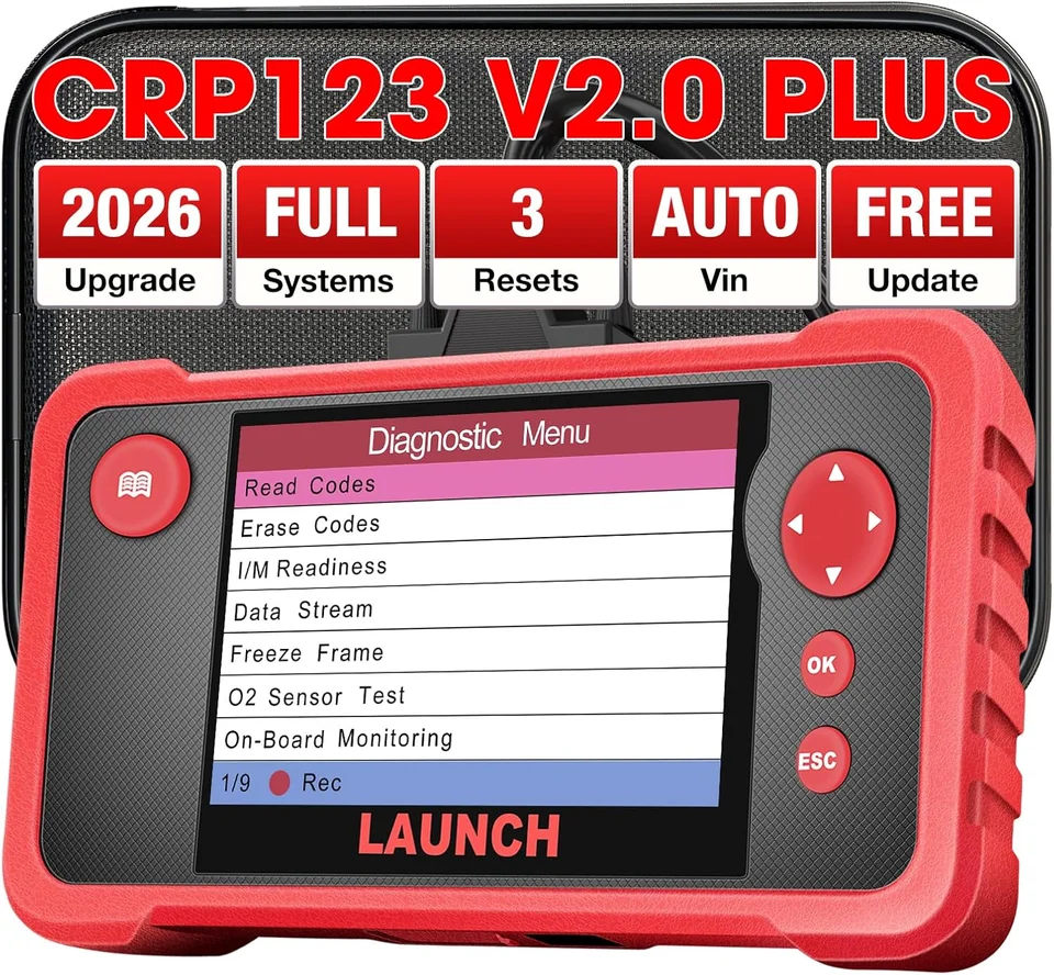 2026 LAUNCH CRP123 V2.0 Plus All System Scan Tool,3 Reset Oil