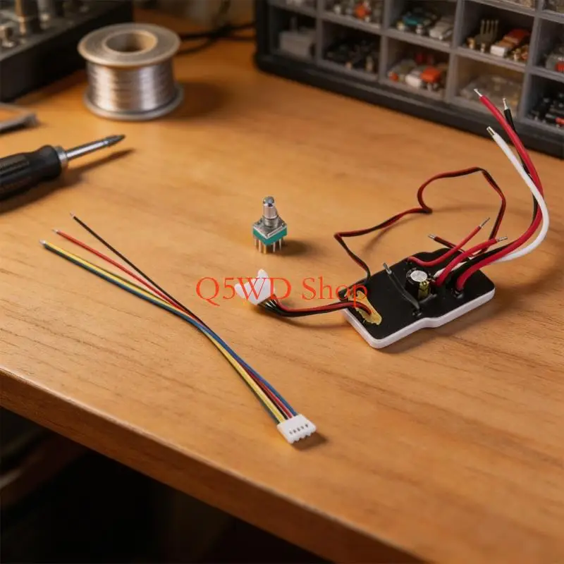Q5WD Sensorless Brushless Driver Board, 18V 20V Replacement Control Assembly with Cable Set, 59 x 34 mm Repair Use Part for