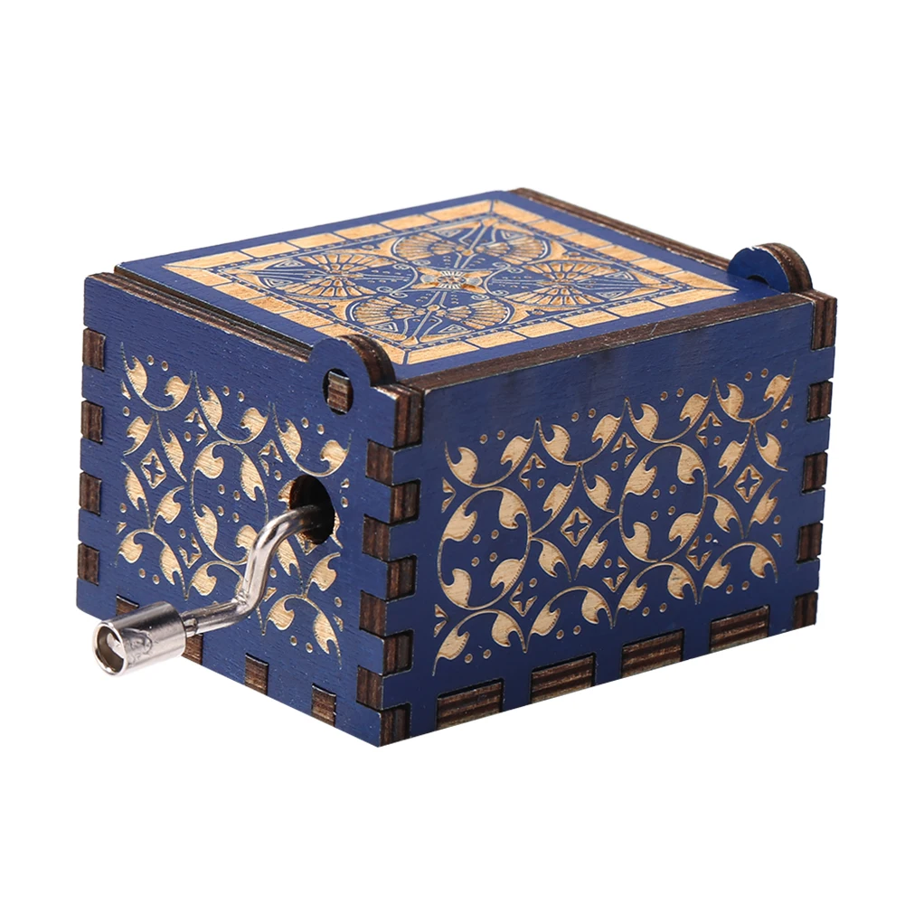 Wooden Desktop Decorations Creative Graduation Music Box Manual Fashion Antique Carved Valentine Day for Friends Kids Boys Girls