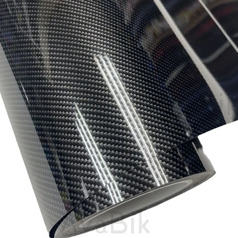 High Glossy Black Gold 8D Silver Carbon Fiber Car Wrap Film Sticker for Car Tuning Stickers Adhesive Vinyl for Motorcycle Decals