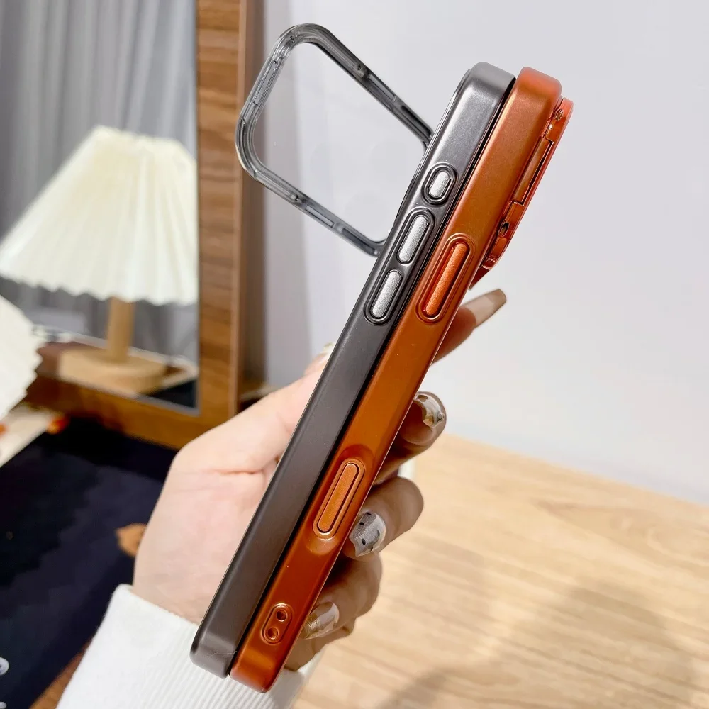 تصفيح أضعاف الزجاج حامل الكاميرا حامل جراب هاتف آيفون 17 17Pro 17Air 17 Pro ماكس رقيقة جدا شفافة غطاء مقاوم للصدمات