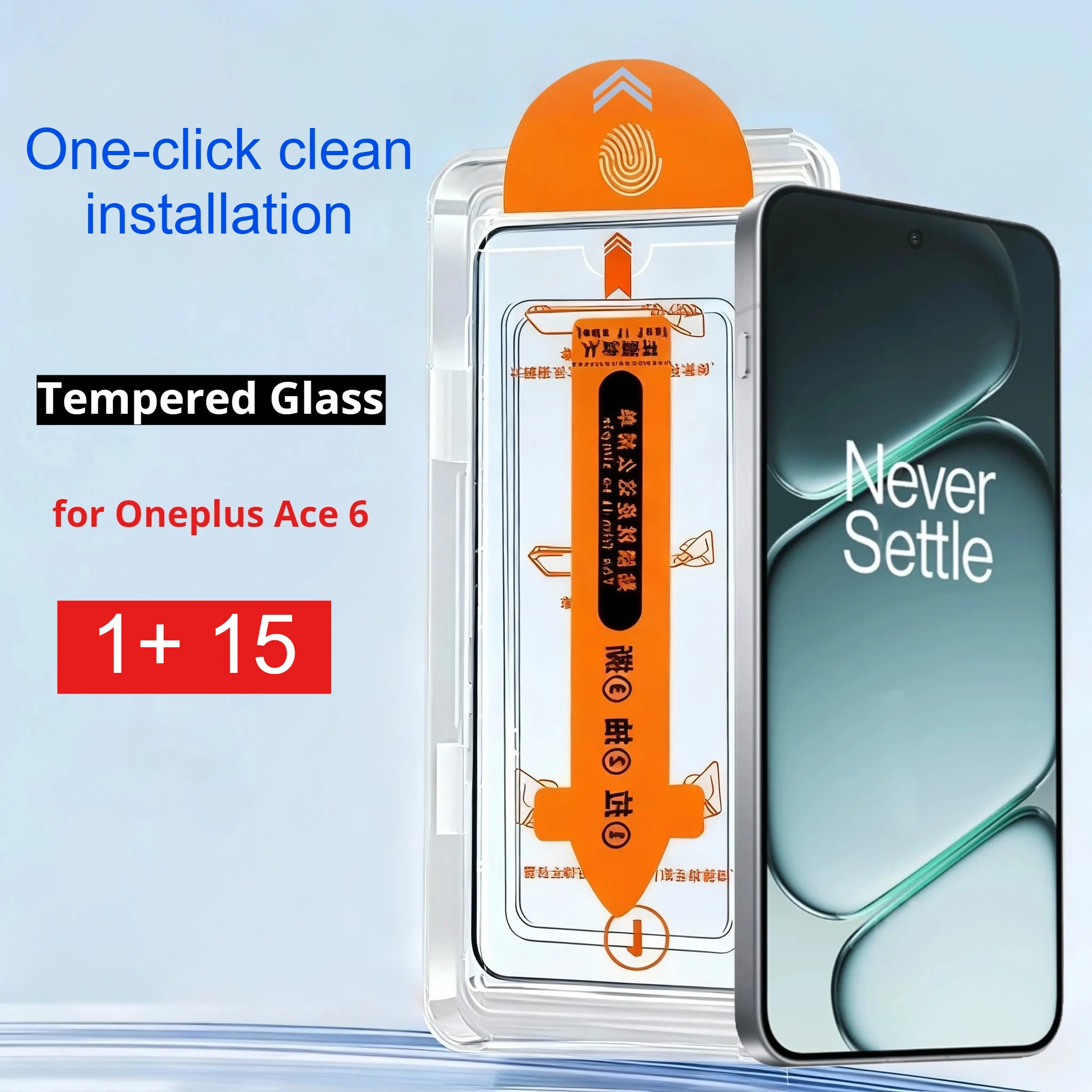 2PCS 9H gehärtetes Glas One-Click Clean Installation Prorector für Oneplus 15 13 12 R T Ace 6 5 Pro Nord 5 4 3 HD Film Full Cover