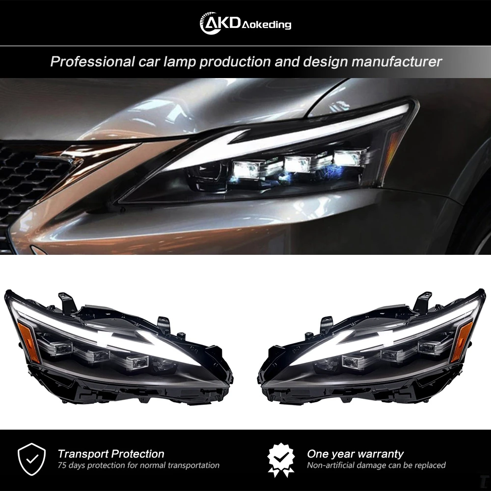 AKD Head Lamp for Lexus CT200 Headlight 2013-2017 CT LED Headlight Projector Lens DRL Assembly Upgrade Dynamic Auto Accessories