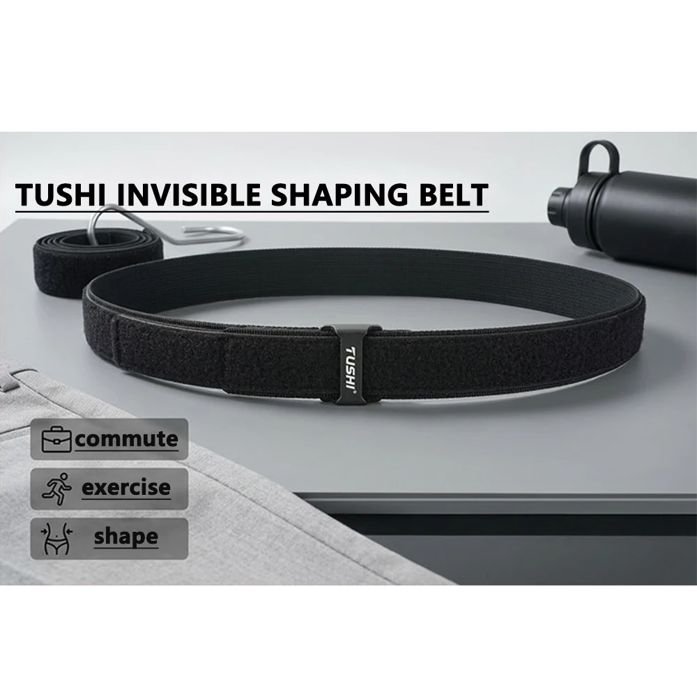 TUSHI Taktischer Gürtel 3,8 cm mit Halteclip, Innengürtel für Herren, Sport, Outdoor, Einsatzgürtel, Nylon-Hüftgurt, Jagdzubehör – Detail 7