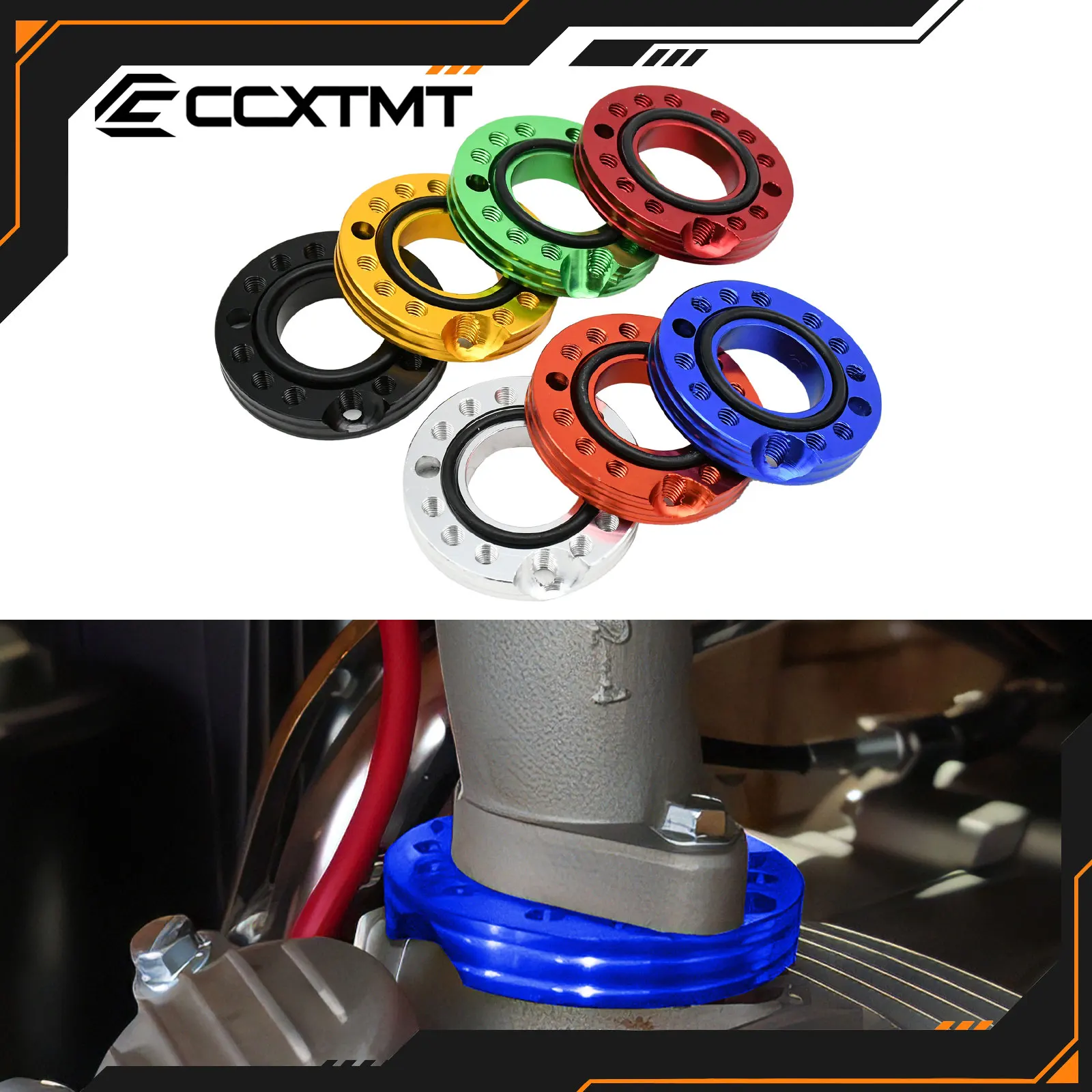 For Honda Yamaha Kawasaki ATV Universal Motorcycle 28mm CNC Carb Carburetor Flange Spinner Plate Adaptor Inlet Manifold Adjuster