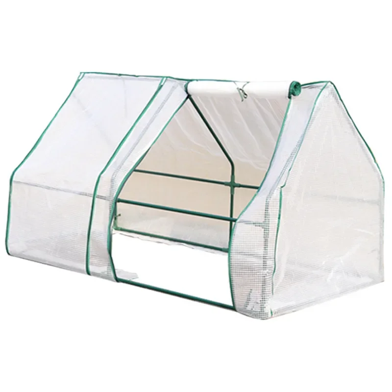 White grid cloth tower type greenhouse succulent flower room greenhouse greenhouse thermal insulation rainproof thermal