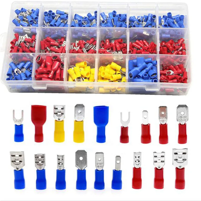 660PCS AWG Male & Female Spade Ring Crimp Butt Splice Terminals Electrical Cable Wire Connectors Assortment Kit Waterproof