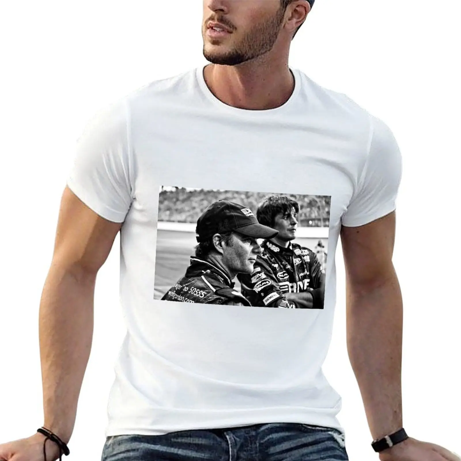 

Jeff Gordon NASCAR driver T-Shirt t shirts for man pack cotton t shirt custom print T-Shirt