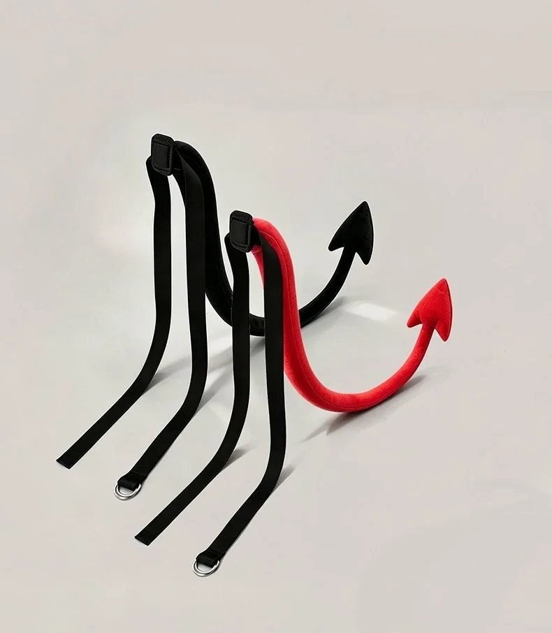 4 Types Halloween Demon Vampire Tail Plush Love Heart Tail Lolita JK Cat Tail Sweet Bat Little Demon Tail Anime Cosplay Props
