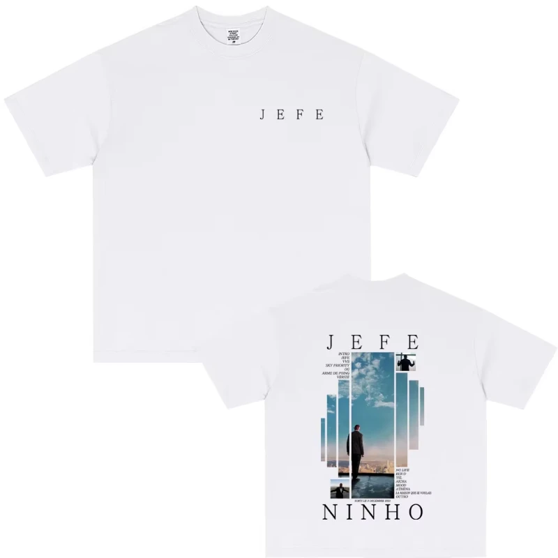 Rapper Ninho Jefe Graphic T-shirt Male Fashion Oversized Streetwear Men Women Hip Hop Pop Music T Shirts Male Casual Cotton Tops