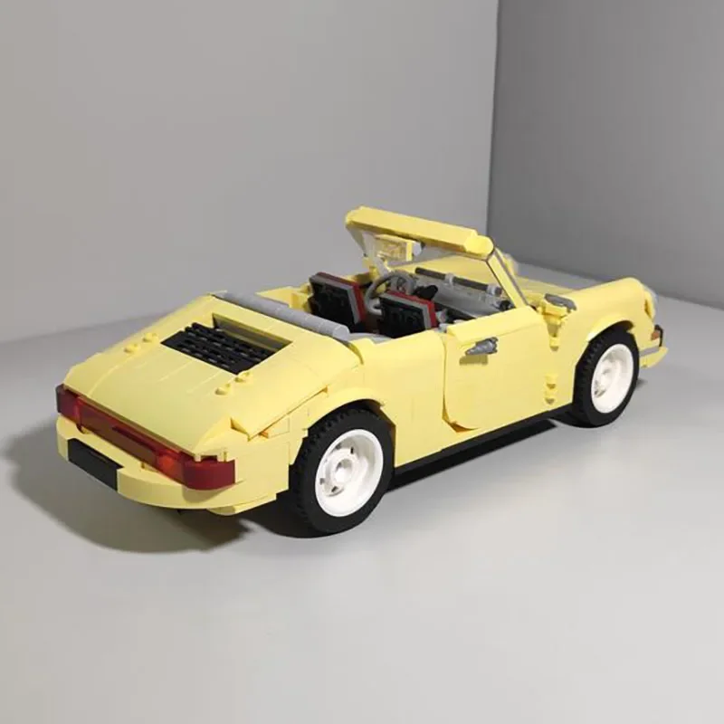 YcMoc Building Blocks Vintage Classic 911 Convertible Car Model Technical Bricks DIY Assembly Vehicle Toys For Kids Child