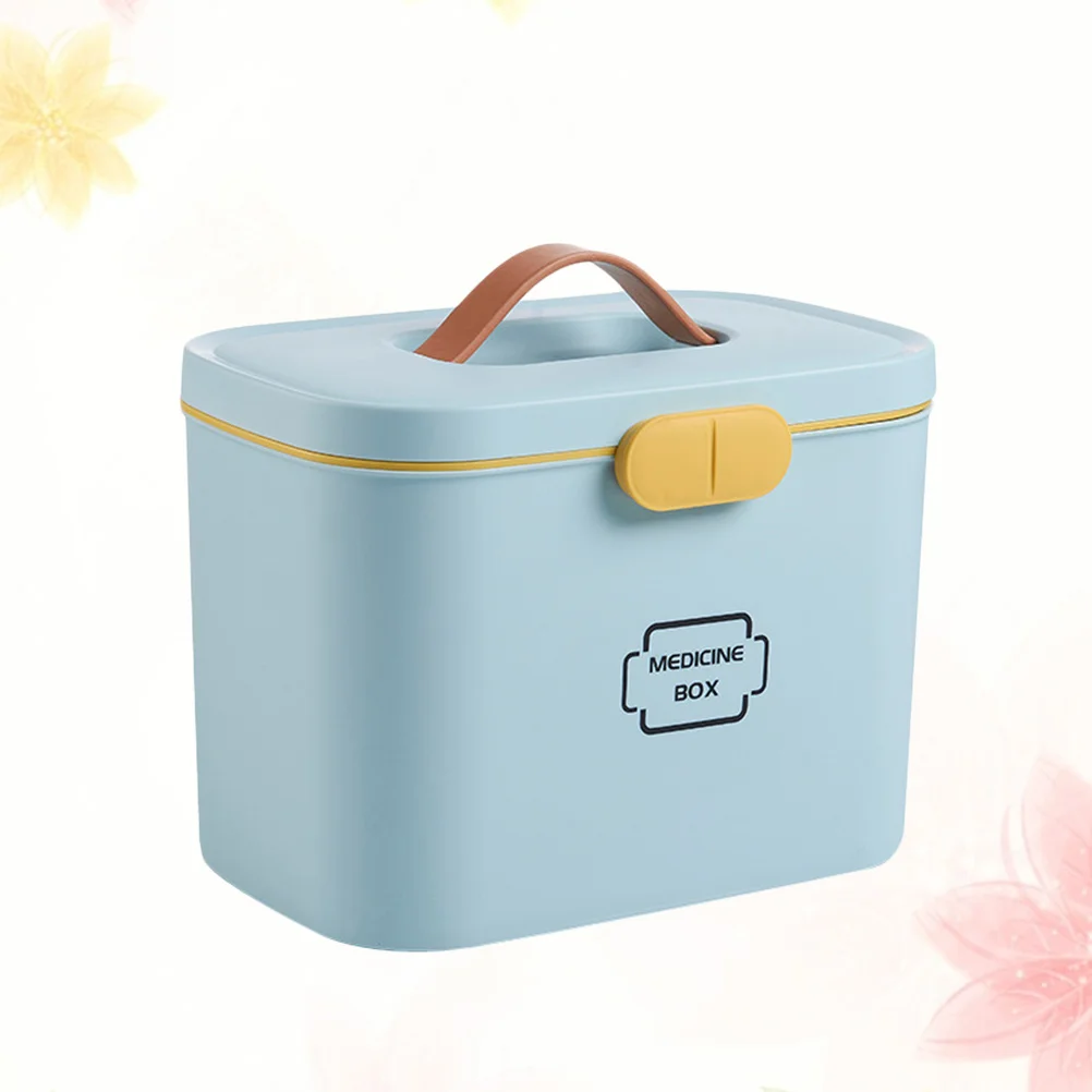 

Aid Box Portable Medicine Storage Organizer Emergency Kit Compartmentalized Pill Case Outdoor Indoor