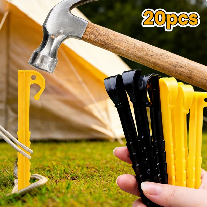 

50/10 шт. пластиковые колышки для палаток, гвозди-приверты для кемпинга, треугольные колышки для песка и грунта, инструменты для крепления тентов на природе