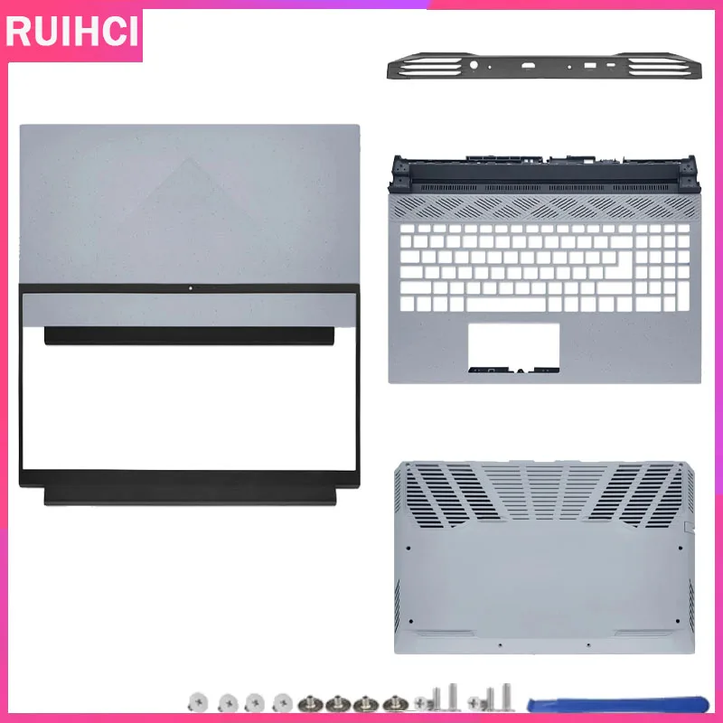

For DELL G15 5510 5511 5515 5520 5525 Replace Cover Plastic LCD Back Cover Front Bezel Palrest Bottom Case Air Outle