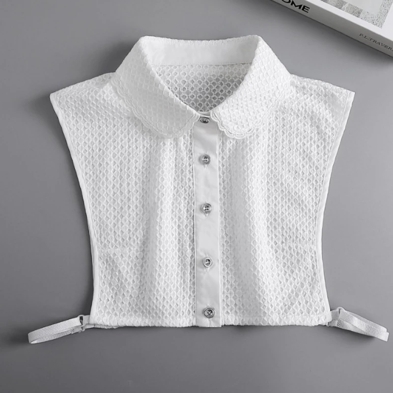 여성과 소녀를위한 레이스 가짜 장식 칼라 인형 셔츠 분리형 칼라 목도리 스웨터 넥웨어 의류 액세서리