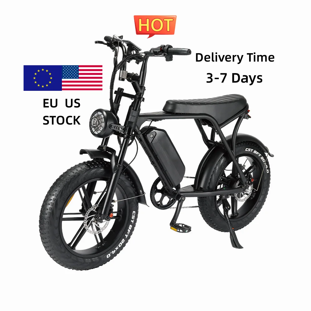 V8 USA EU elevtric bike Warehouse   V8 Adult Off Road Mountain Bike Electric Cycle Electric Moped Fat Tire Bicycle Elec