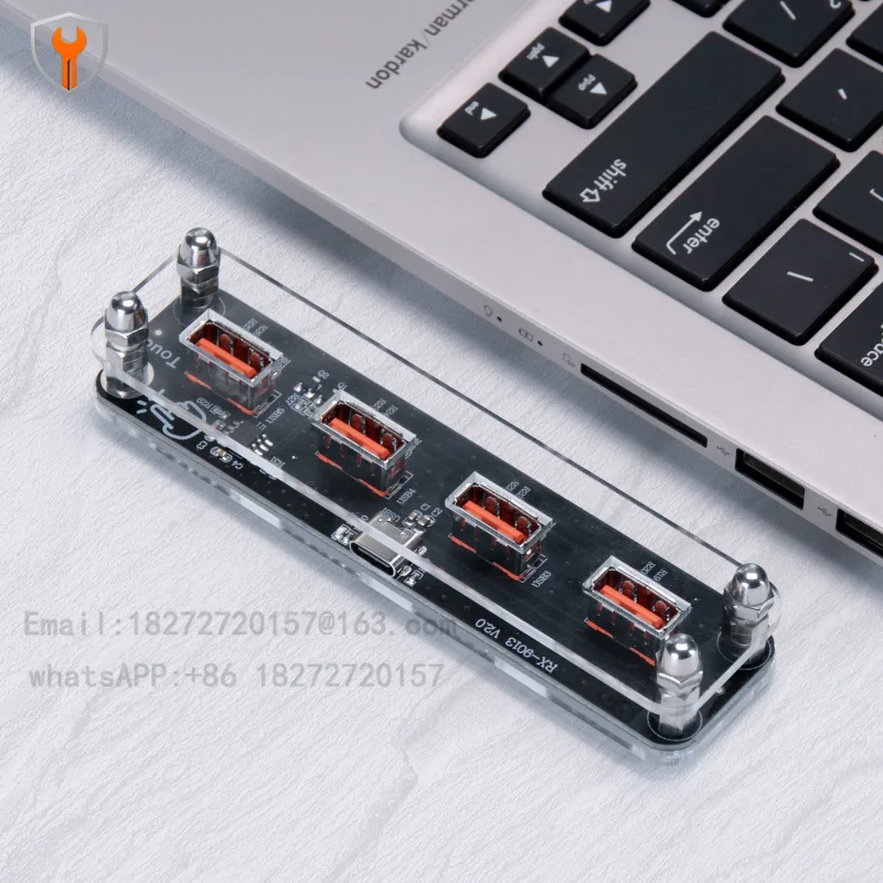 4 ports usb power supply base power supply transparent acrylic stacked typec power supply port usb socket RX9013