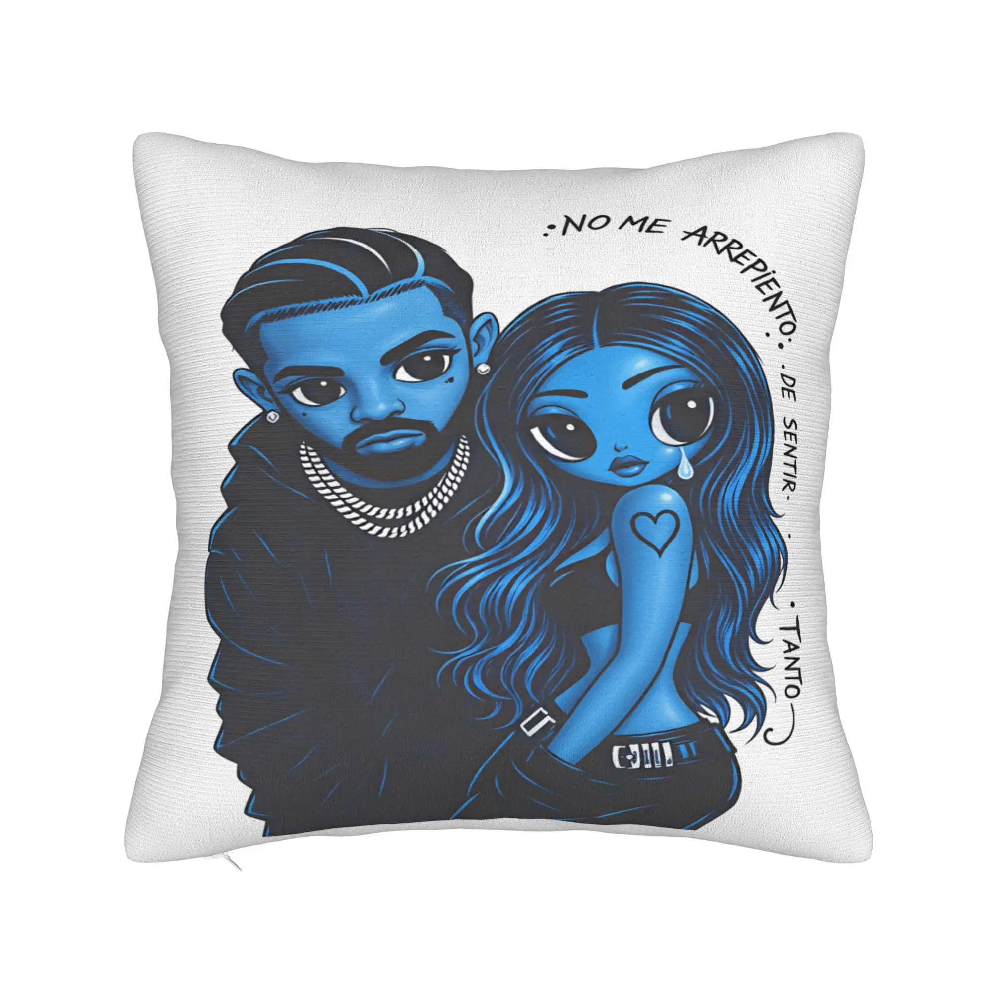 Pillow Cover No Me Arrepiento De Sentir Tanto Karols G  Vintage Pillow Case For Sofa Bedroom Home Decor Pillowcases