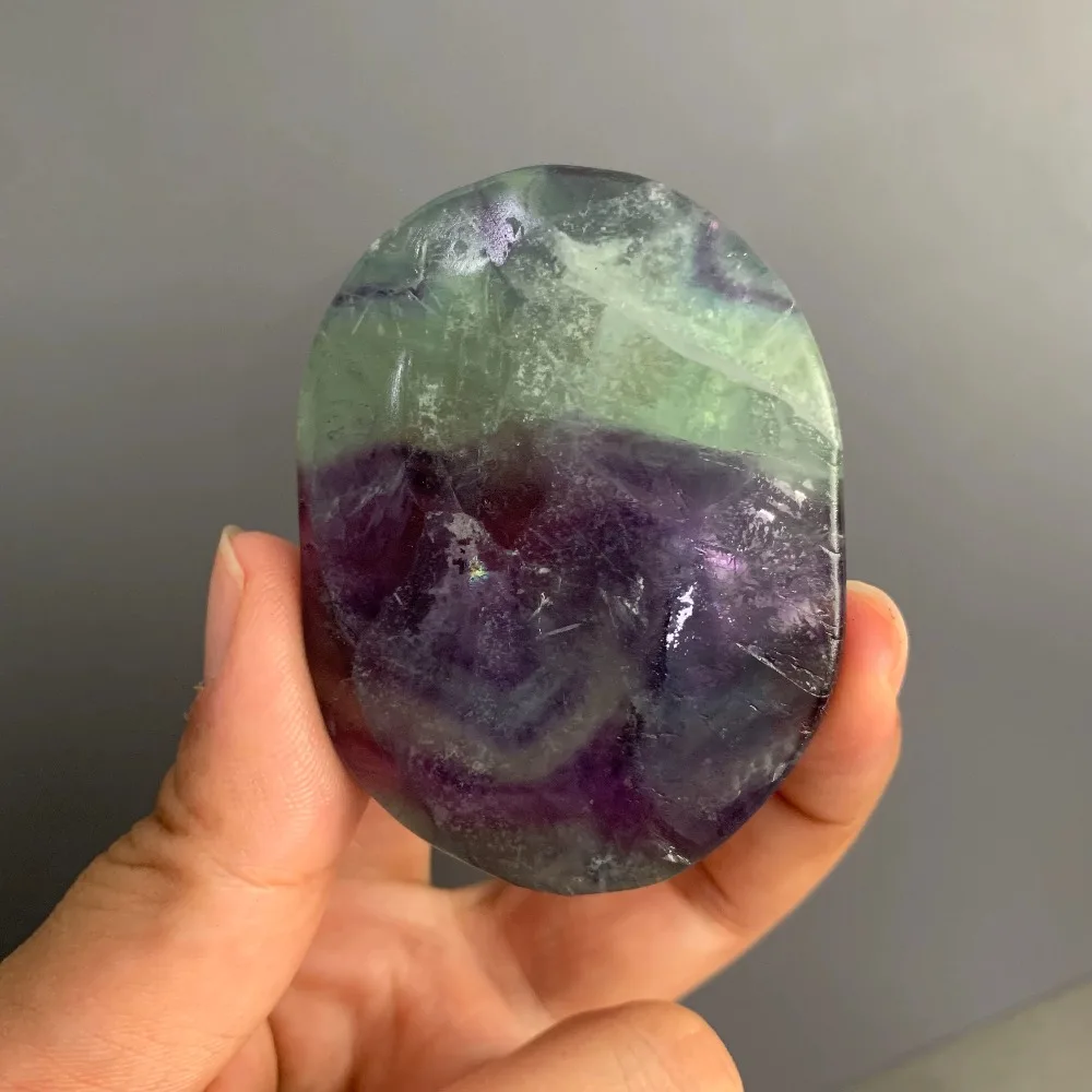 1pc Natural Crystal Palm Play Feather Fluorite Palm Stone Home Decoration Polished Gemstones Crystal Quartz Reiki Ornament