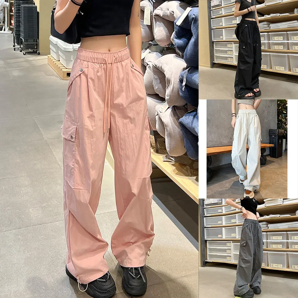 Casual Bottoms Cargo Overalls Solid Pattern Suitable For All Seasons Vacation And Daily Use Trousers For Women