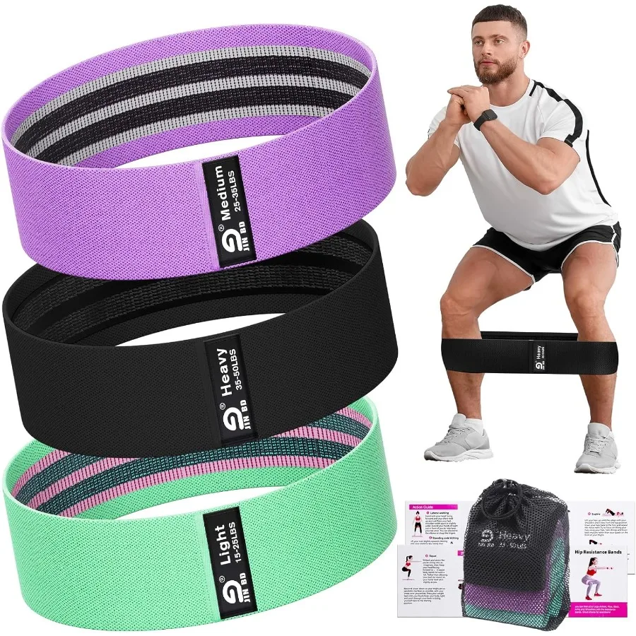 

Fabric Resistance Bands Hip and Leg Shaping Bands Elastic Bands of Different Levels Suitable for Both Men and Women for Yoga Re