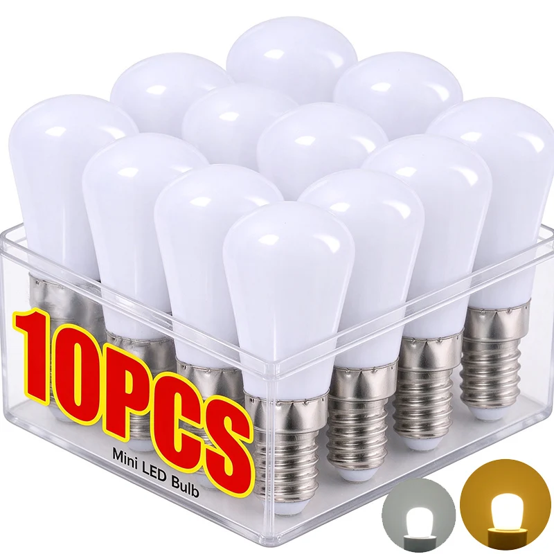 E10/E12/E14 LED Light Bulbs Warm White Light Night Lamps Mini Energy Saving Lights Refrigerator Cabinet Replacement Screw Bulb