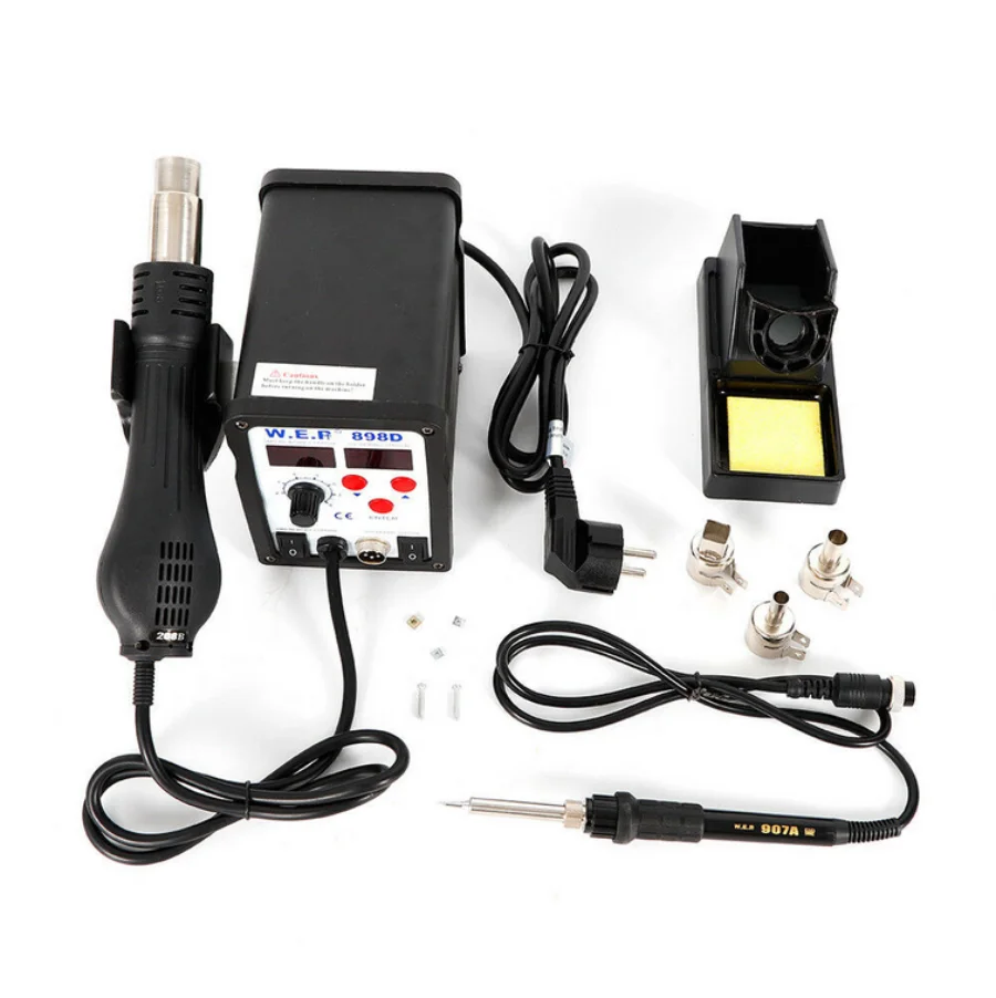 Solder Welder 220V WEP898D Soldering Station Soldering Iron Station Hot Air Gun Desoldering Digital Rework