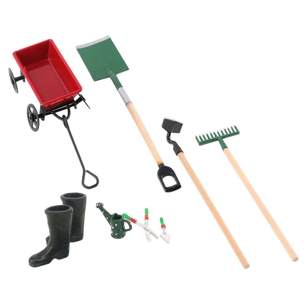 

8Pcs Dollhouse Garden Tool Mini Decor Accessories Small House Tools Set Kids Play Quality Miniature Farming